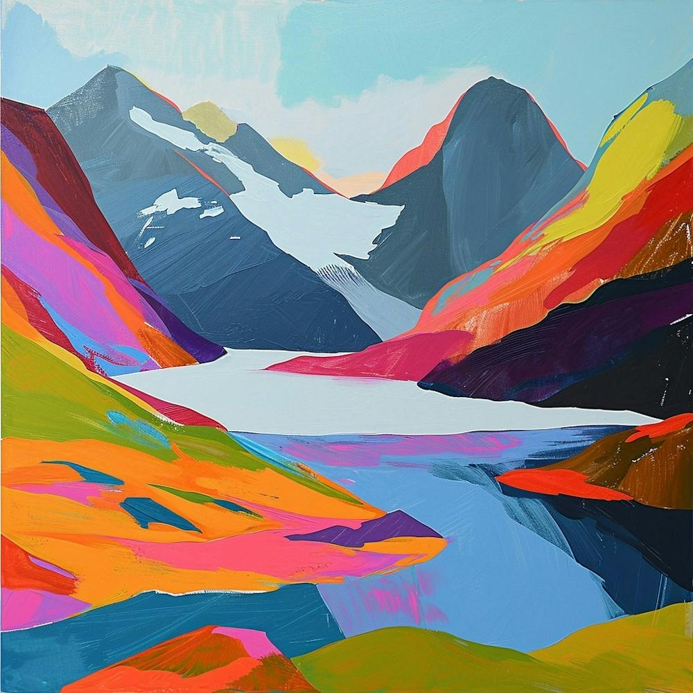 Colourful Abstract Jostedalsbreen National Park Norway 3
