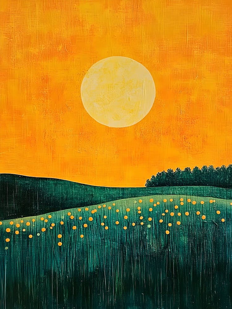 Sonnenuntergang auf dem Feld