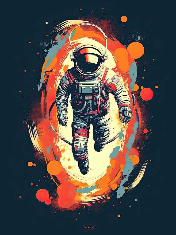 Expressive Astronaut Painting 1