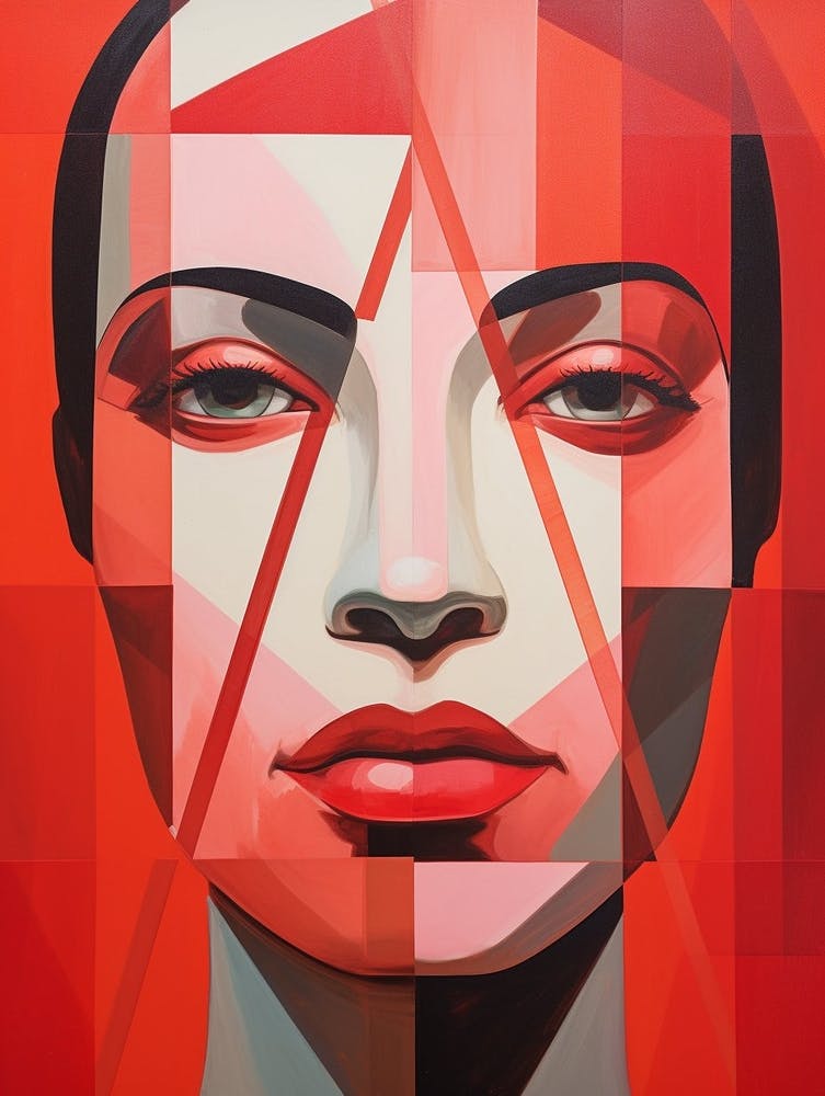 Abstract Geometric Lady Portrait 4