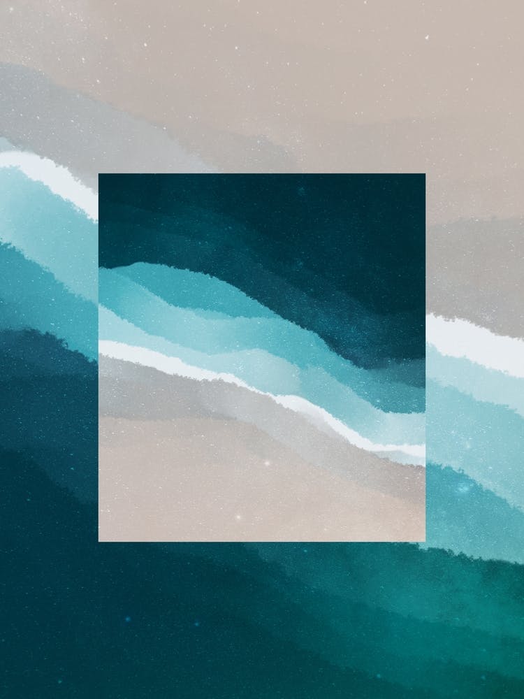 Minimal Art Abstract beach waves