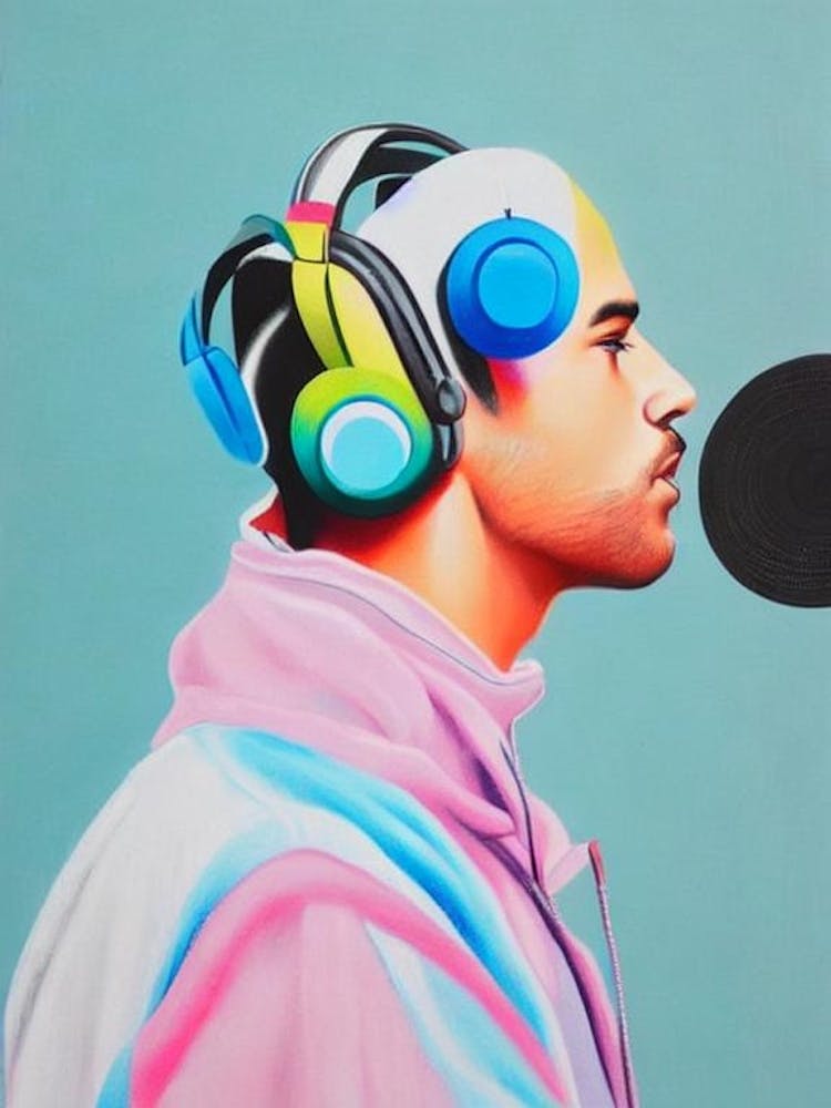 Dj Drama Colourful Illustration