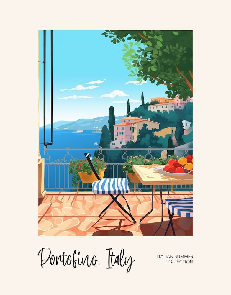 Portofino Cat On A Window 4 Italian Summer Collection