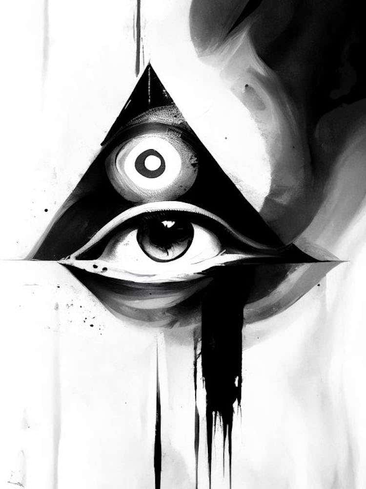 Balance, Symbol, Third Eye Black & White