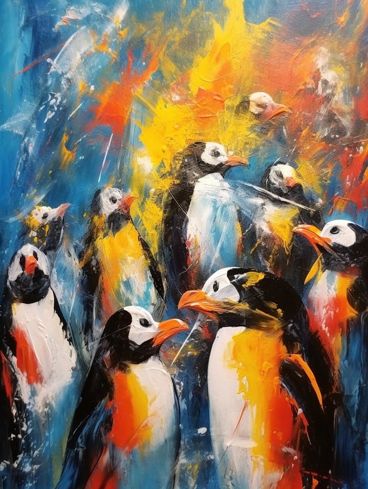 Penguin Abstract Expressionism 1