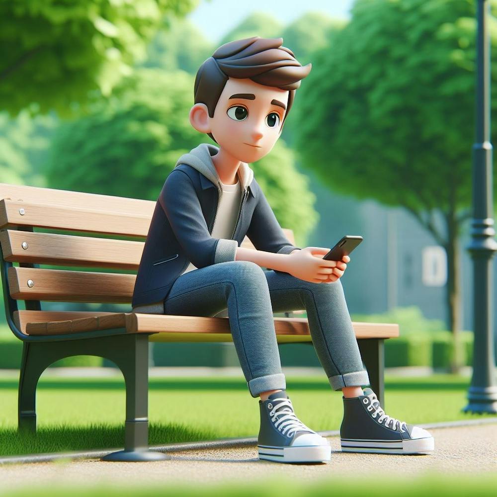 Teen in park