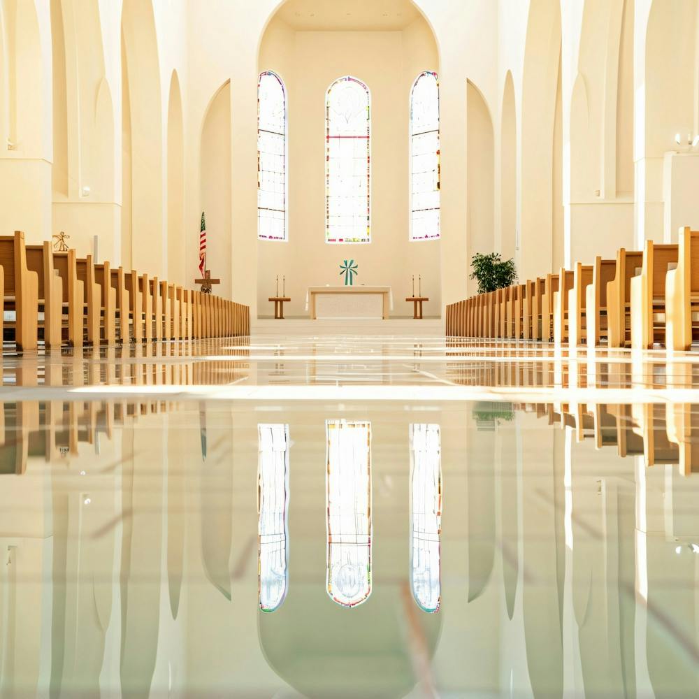 Reflection In A Church