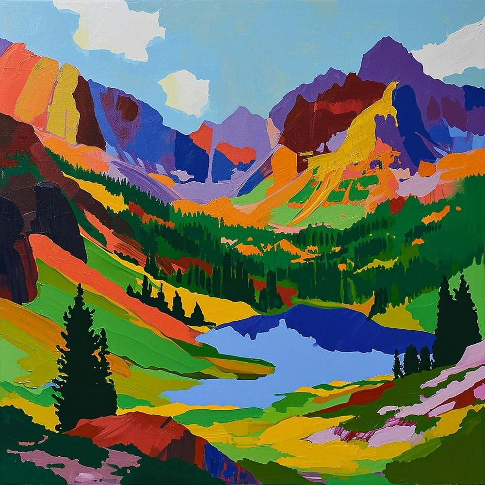 Colourful Abstract Rocky Mountain National Park Usa 6