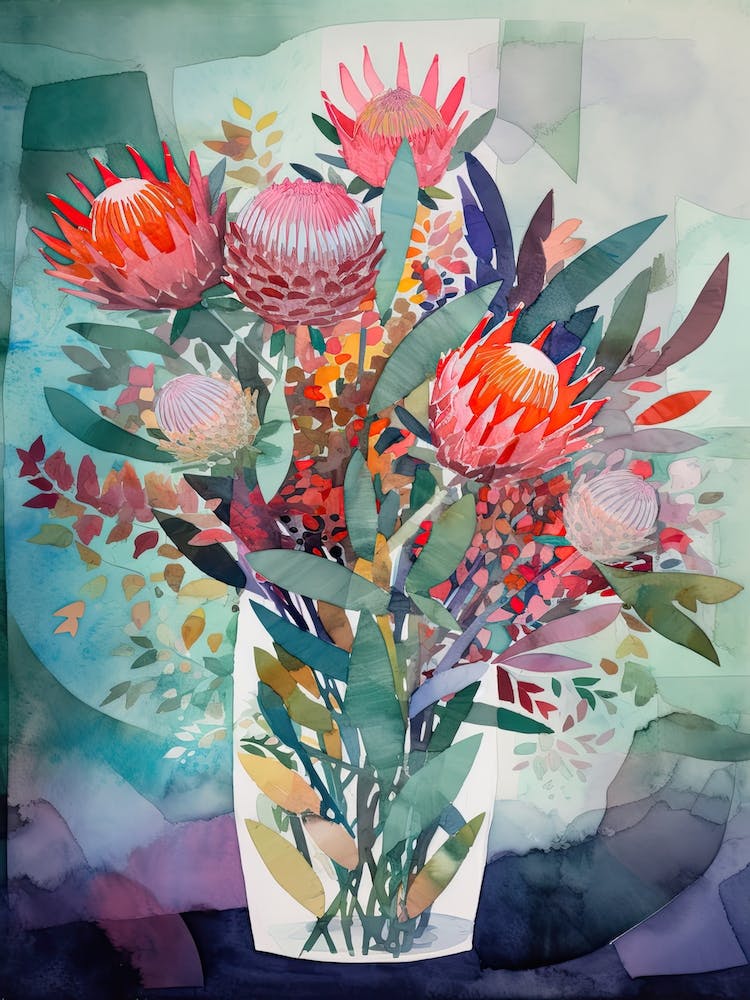 Proteas Flower Illustration 2