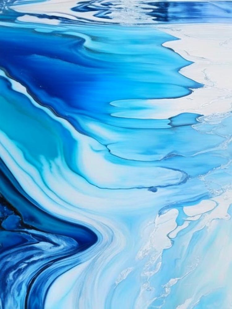 Water As A Source Of Inspiration & Reflection Waterscape Marble Acrylic Painting 1