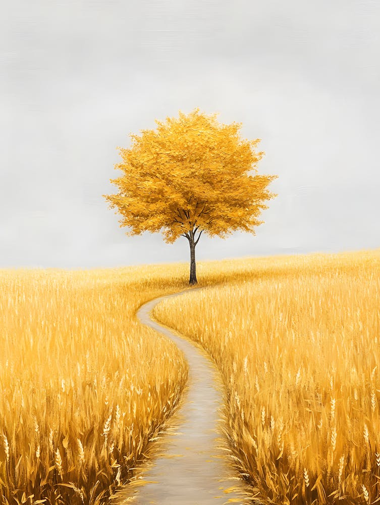 Yellow Tree In A Field 5