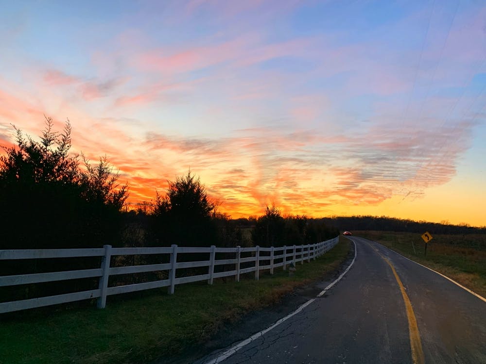 Sunset On Westphalia, A Country Road In Prince Georges