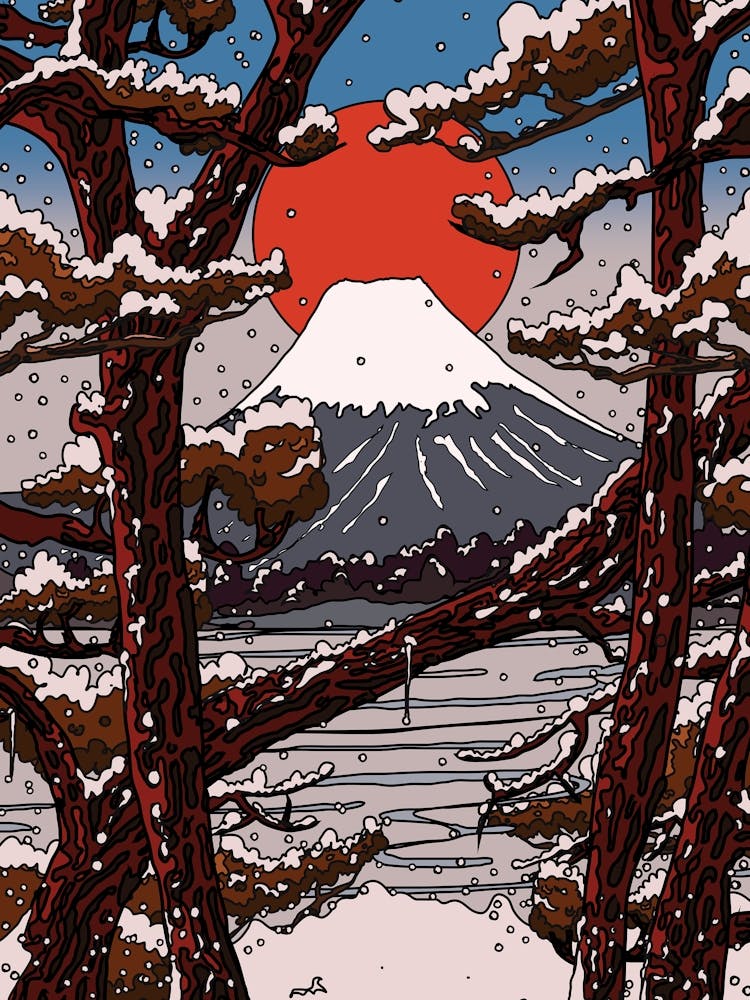 Berg Fuji Japanische Landschaft