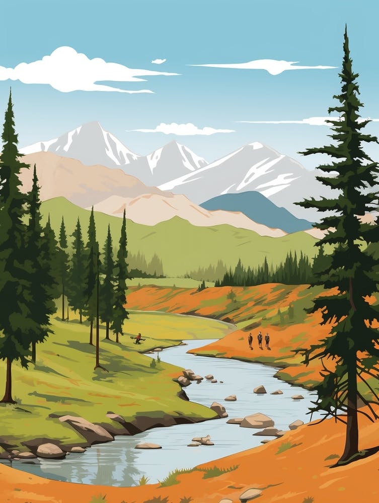 Kyrgyzstan Travel Illustration