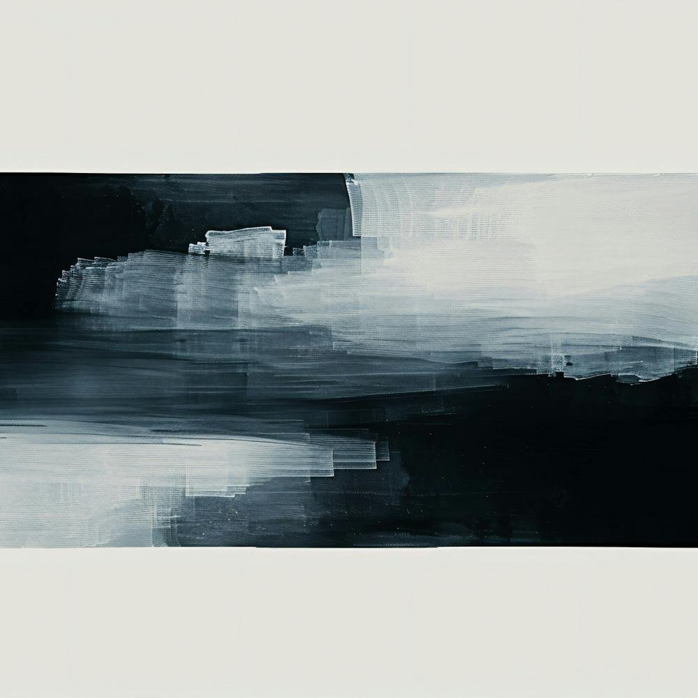 Abstract Black And White Painting 1
