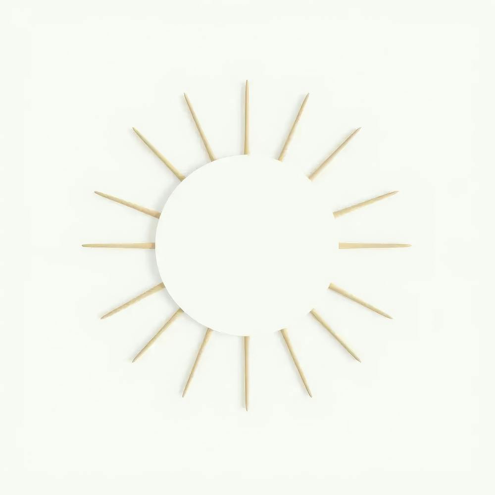 Sun On A White Background