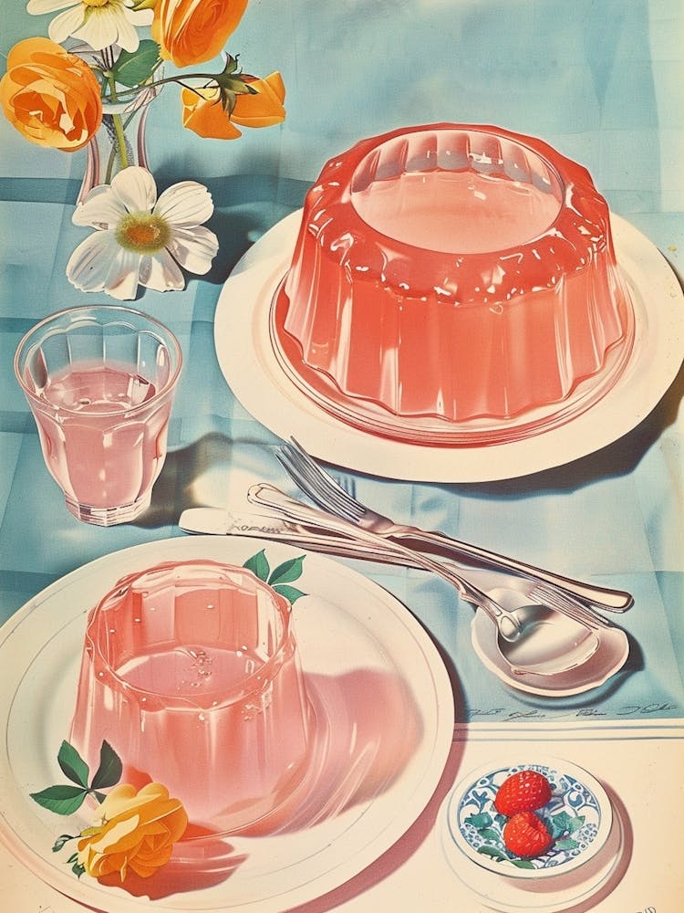 Pastel Pink Jelly Vintage Cookbook Inspired 2