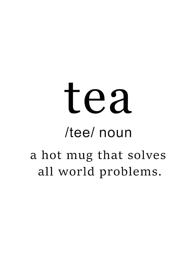 Tea Definition Poster - Dictionary