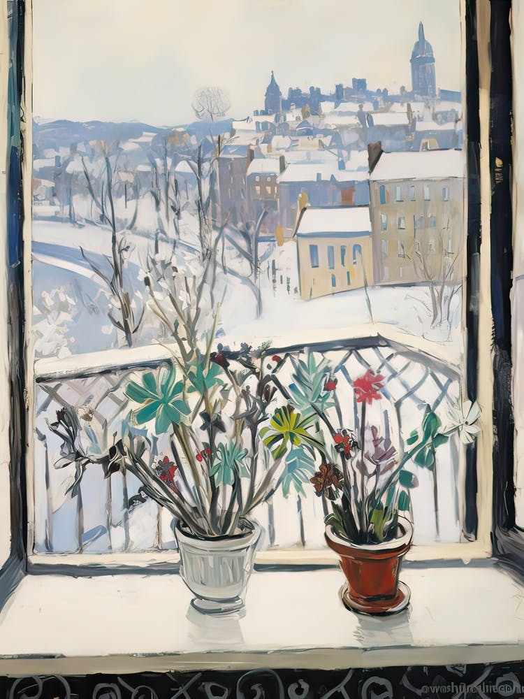 The Windowsill Of Edinburgh   Scotland Snow Inspired By Matisse 4