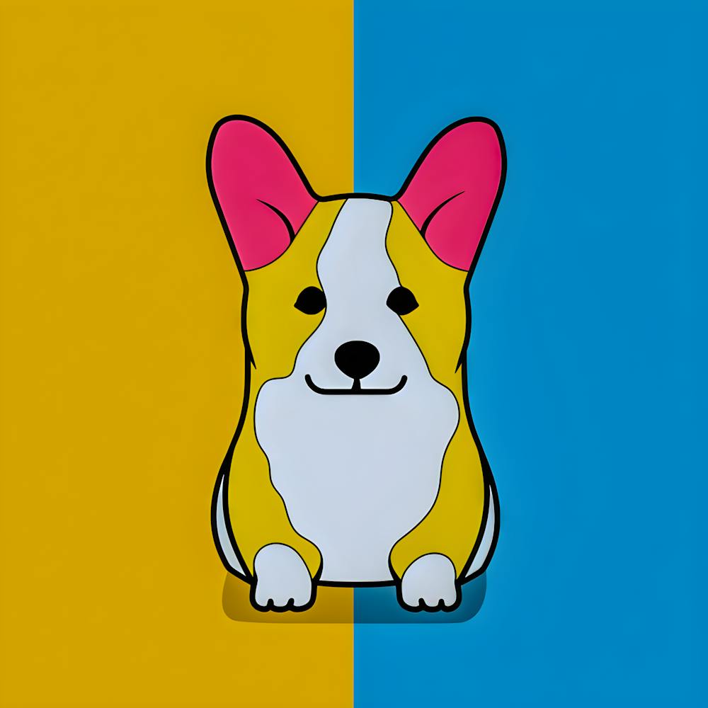 Colorful Corgi Pop Art - Bright and Bold Dog Art for Modern Home Decor