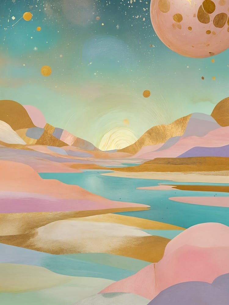 Pastel Planet Landscape no4