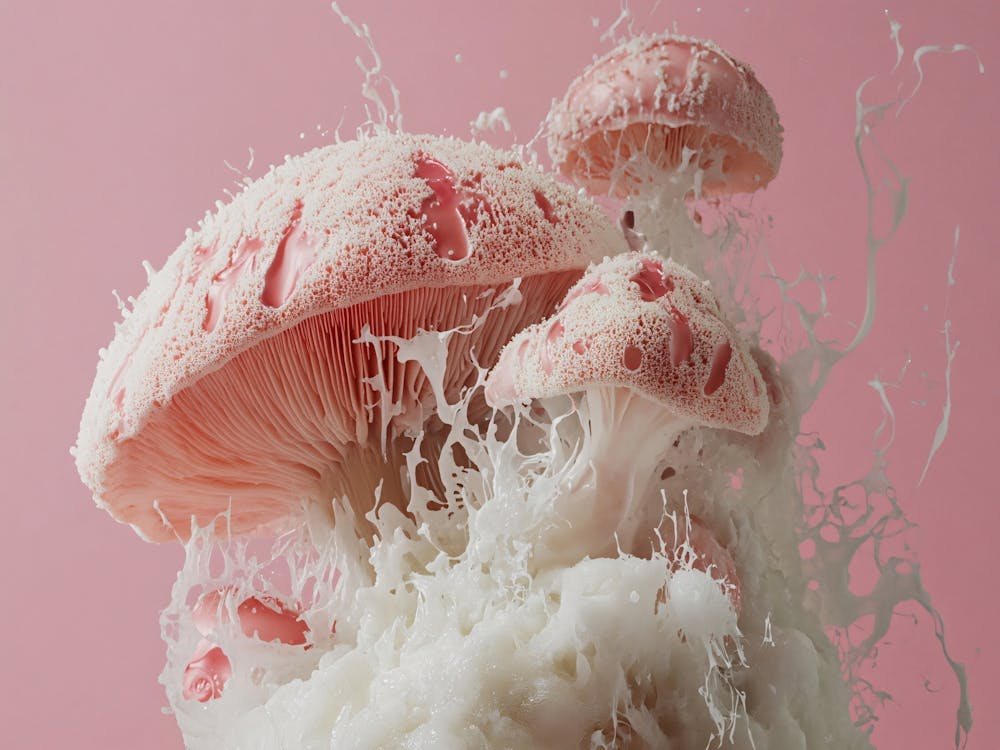 Pink Mushroom Splash