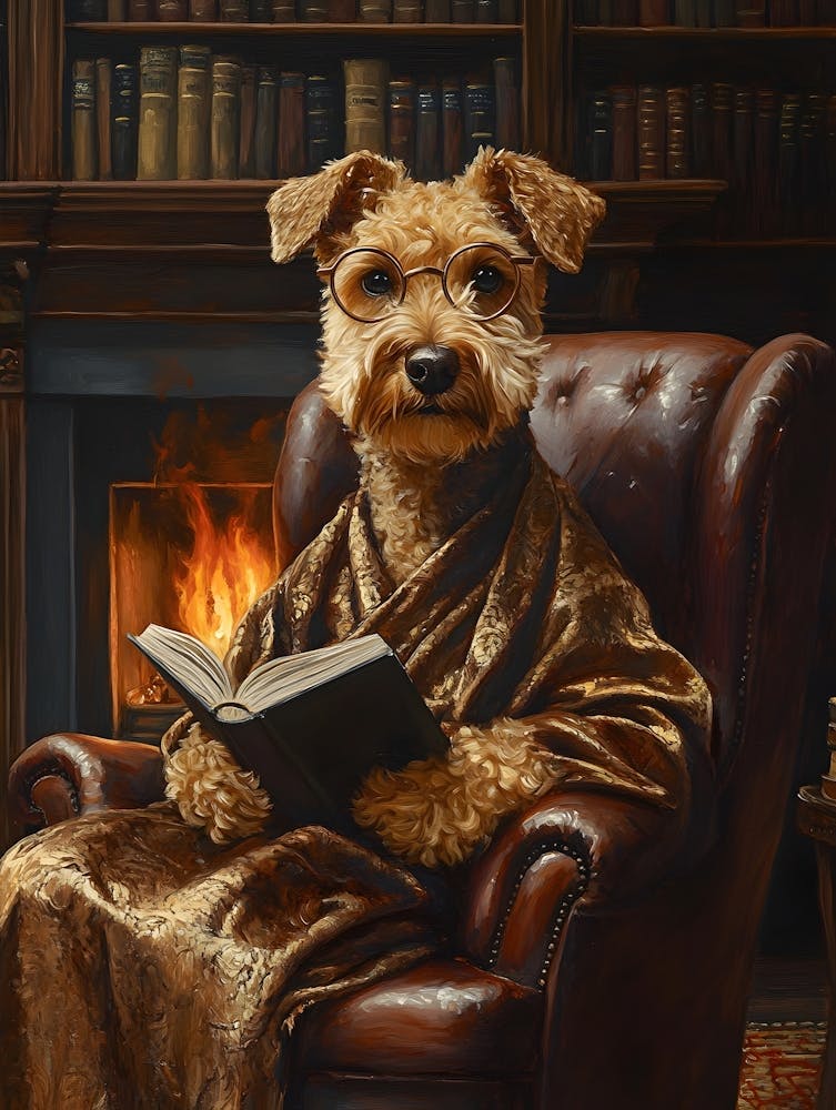 Classy Airedale At The Bar 11