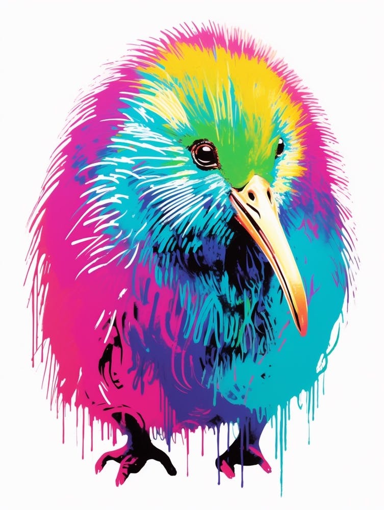 Andy Warhol Style Bird Kiwi 3