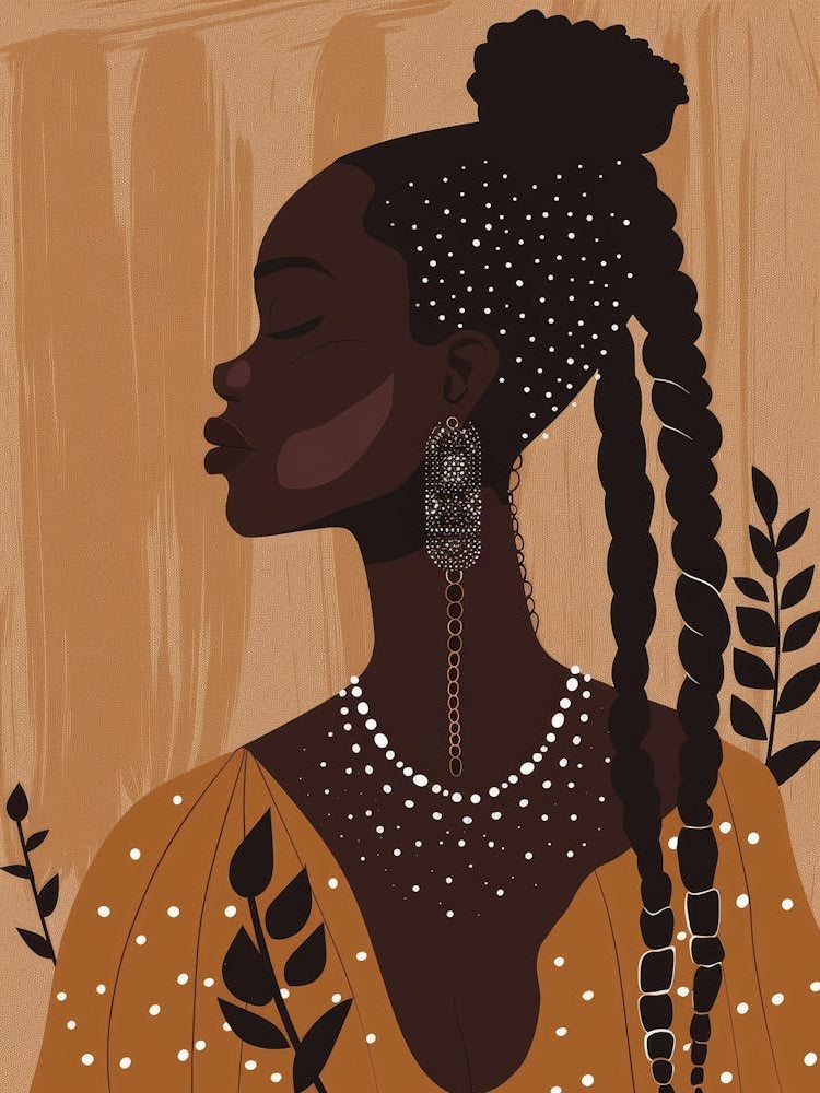 African Woman With Braids 2
