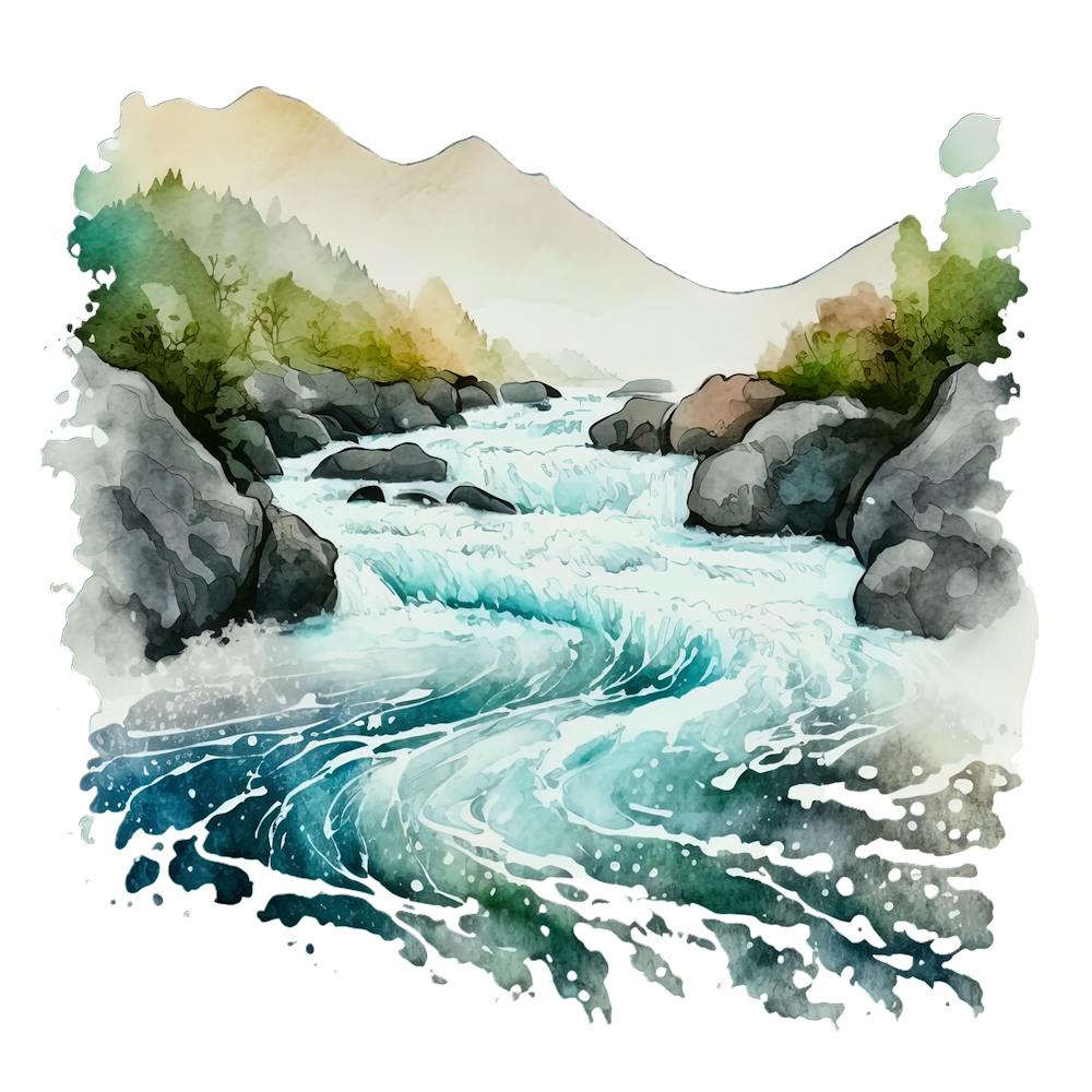Watercolor River 2
