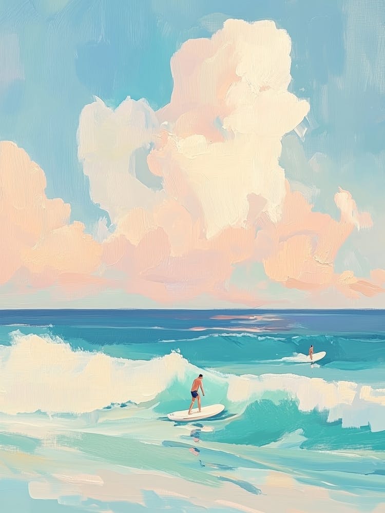 Surfers At The Beach
