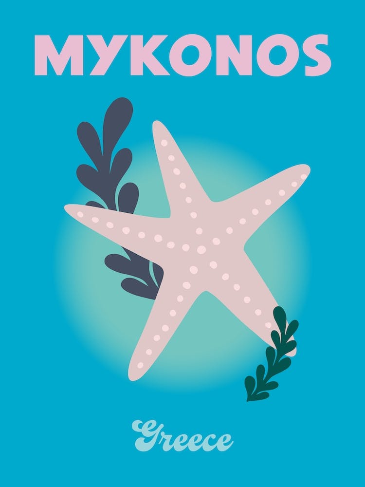 Mykonos Greece Travel Print