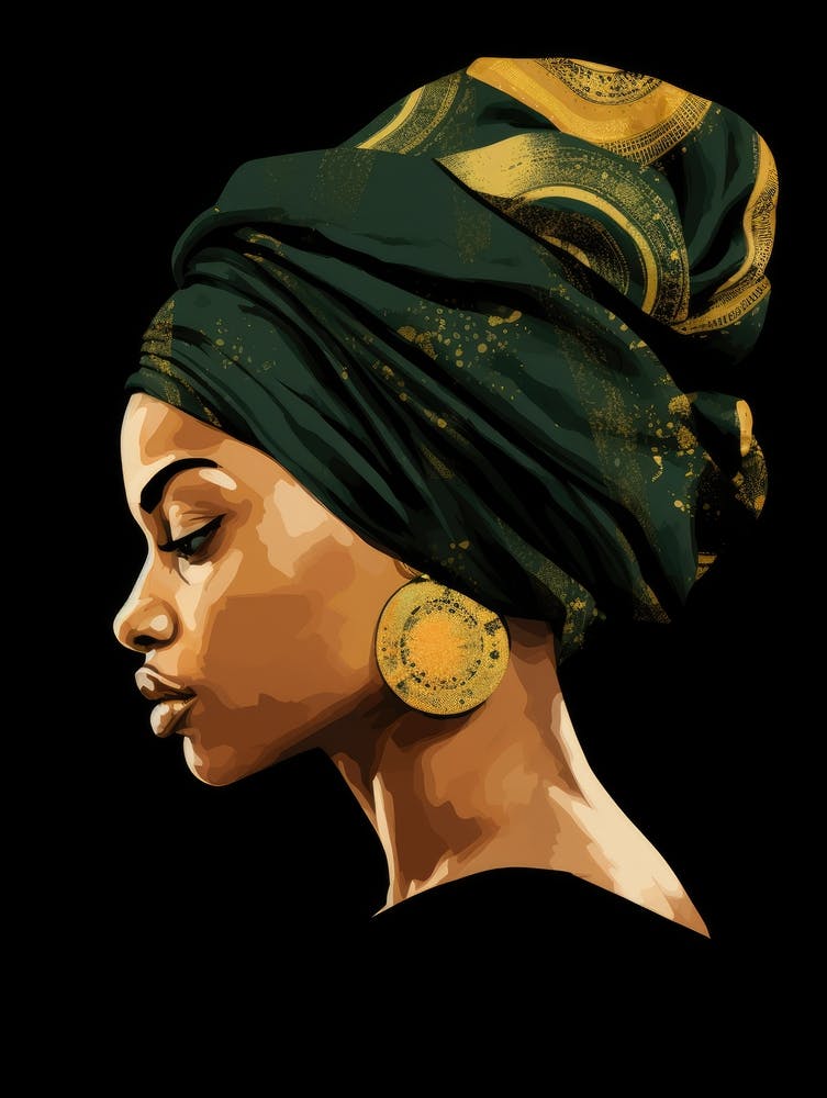 African Woman In Turban 4