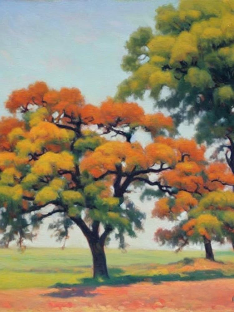 Chinkapin Oak Tree Watercolour