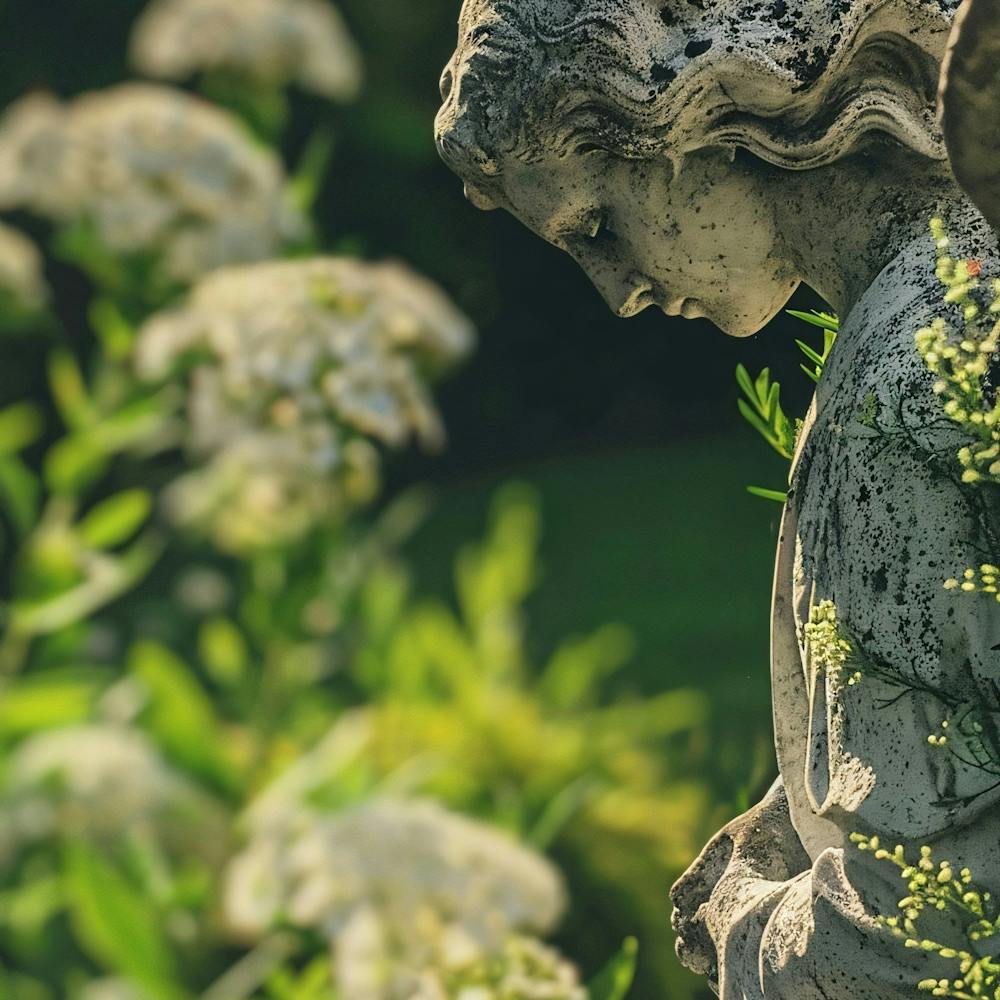 Angel Statue In The Garden 1