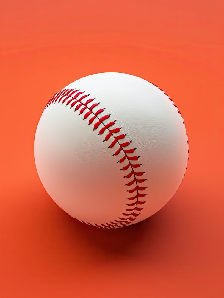 Baseball auf orangefarbenem Hintergrund