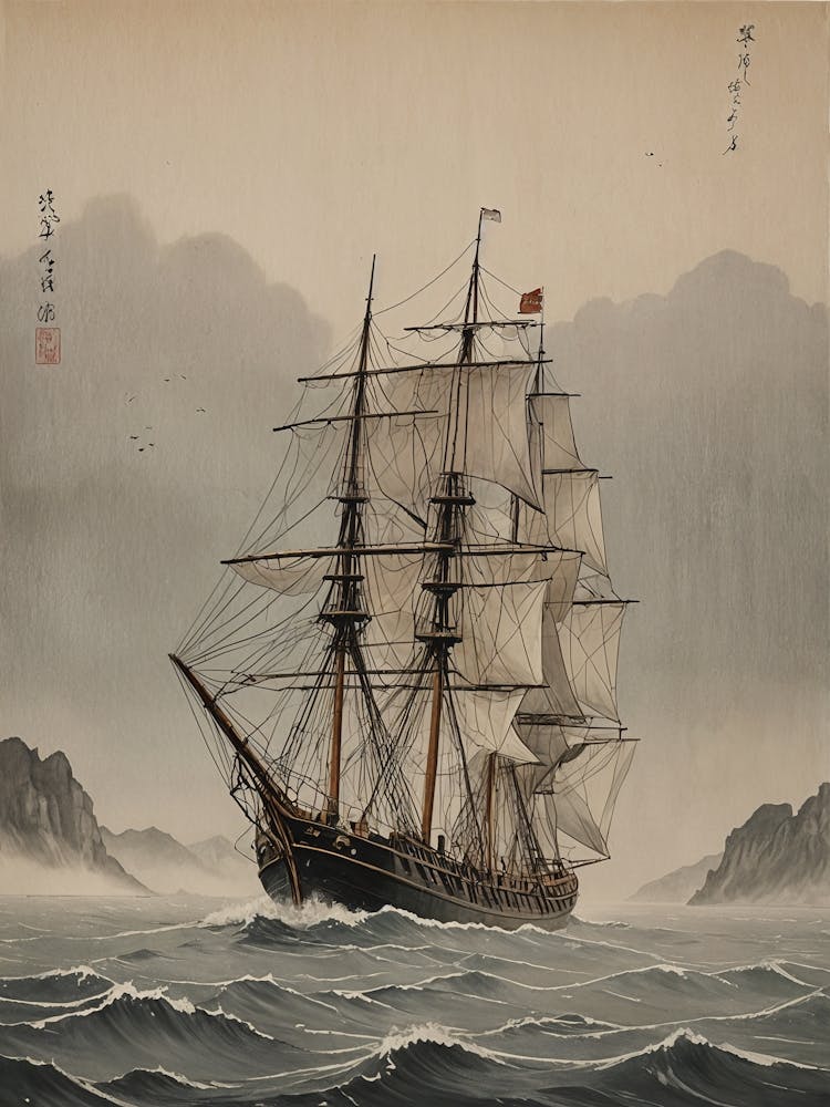 Ship In Rough Seas