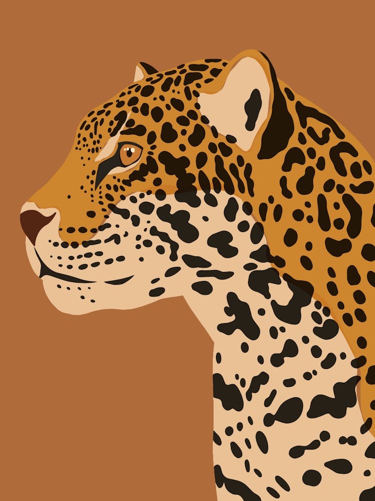Jungle Safari Jaguar on Brown