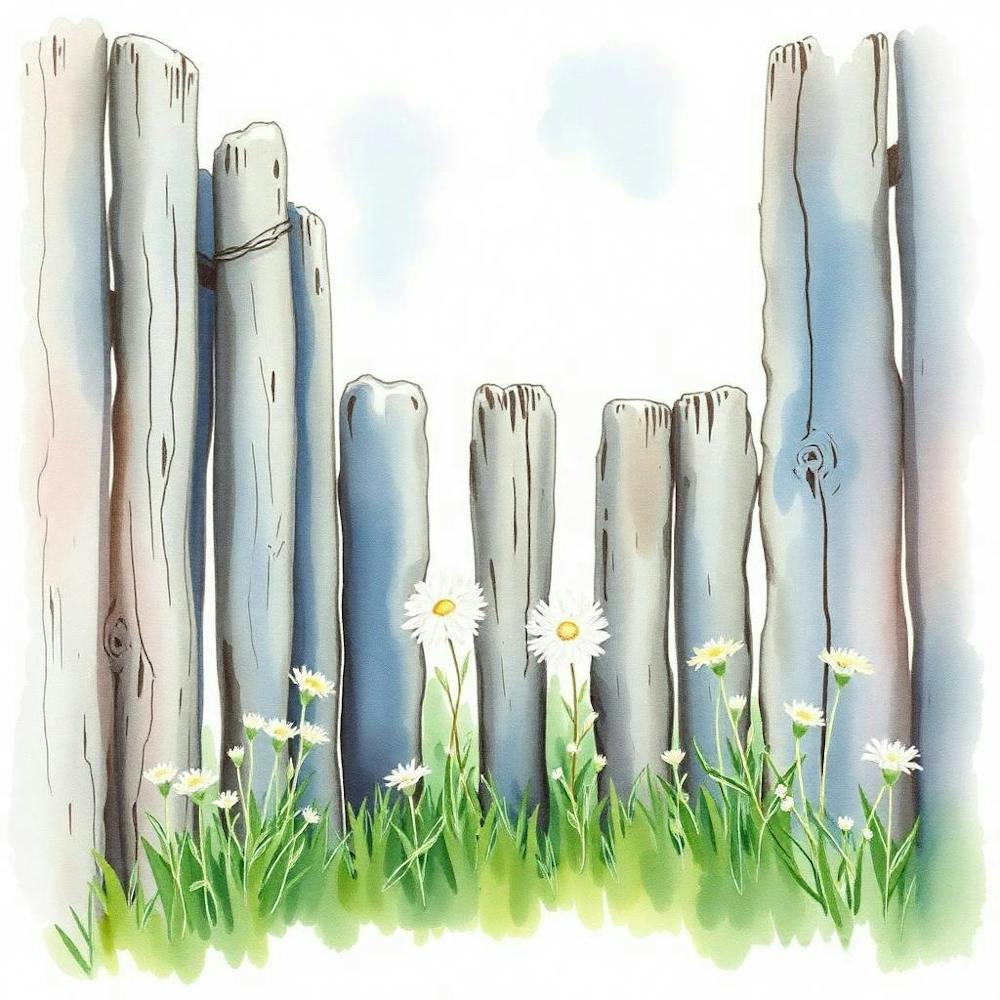 Clôture Avec Des Marguerites
