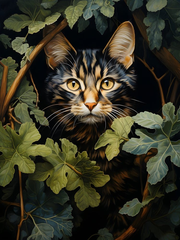 Contemporary Floral Cat 3