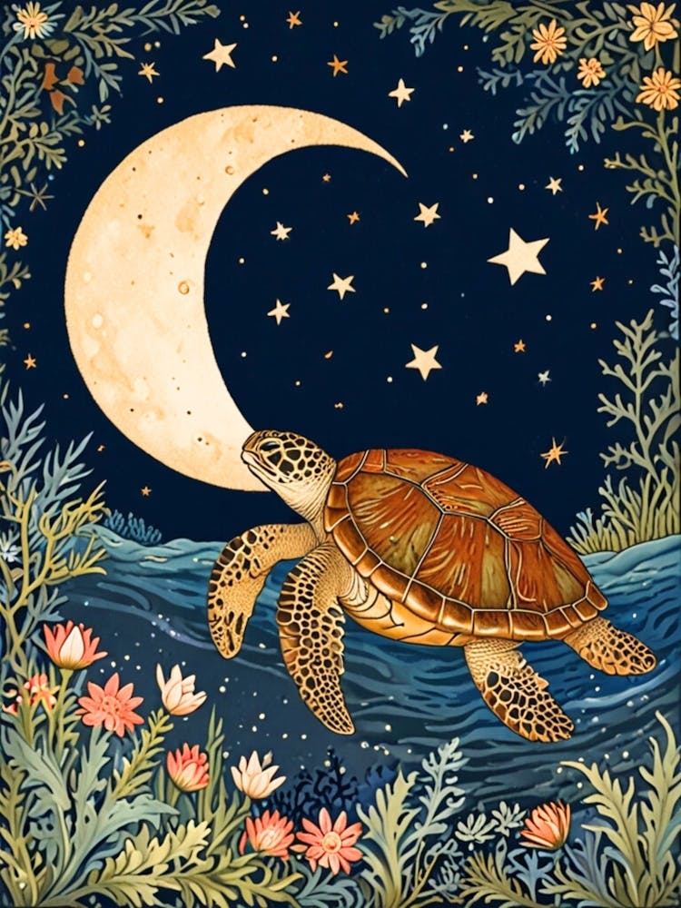 William Morris Turtle At Night