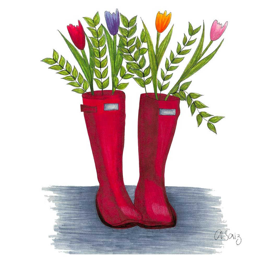 Red Rain Boots 2
