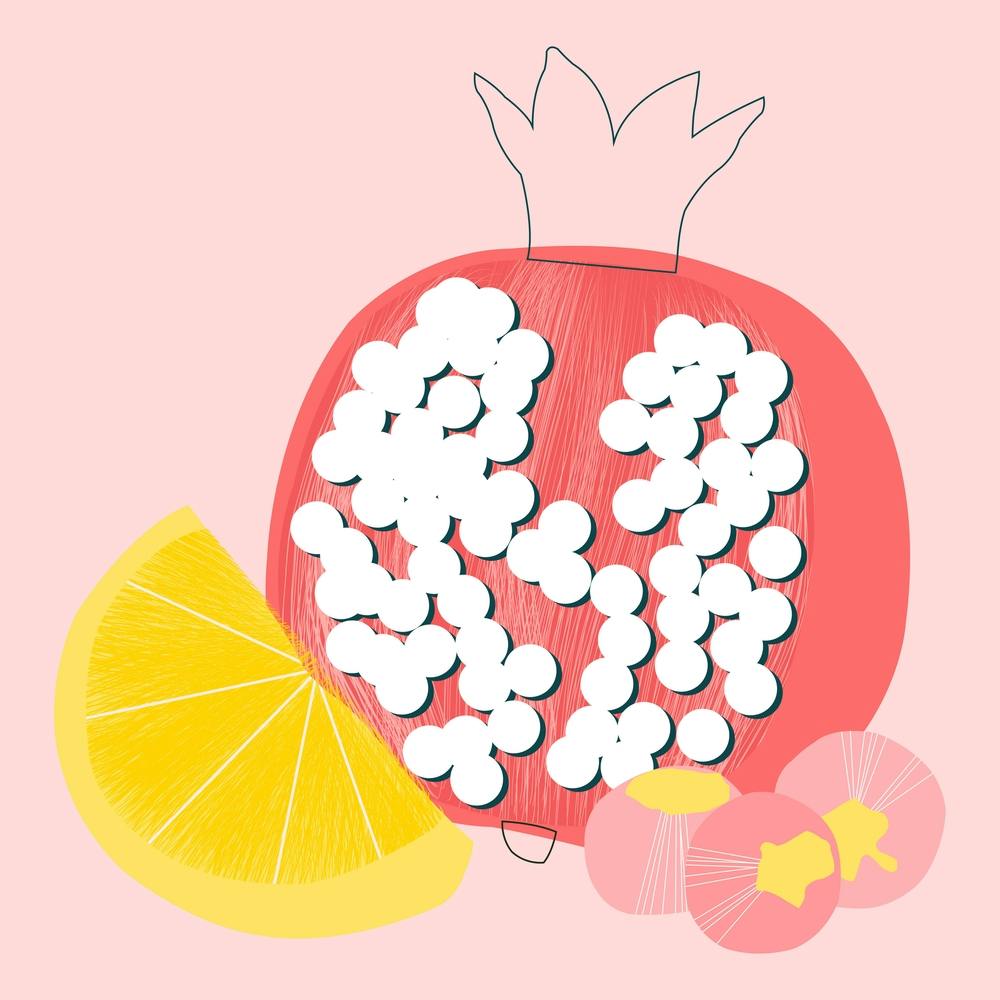 Pomegranate Fruit Salad Square