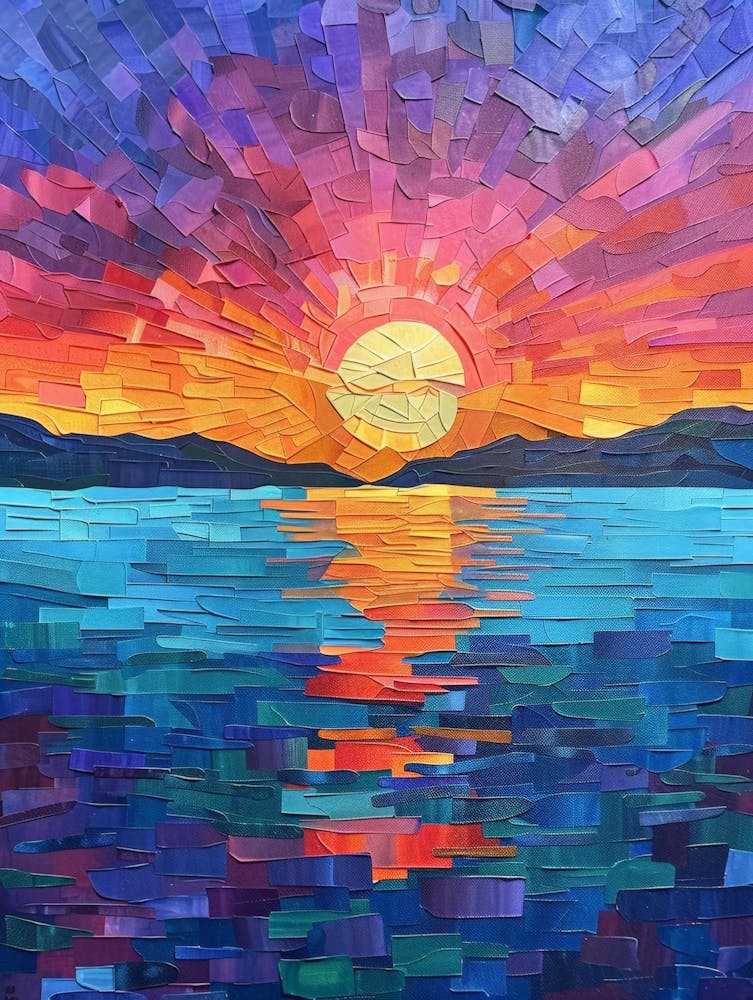 Sonnenuntergang über dem Wasser 4