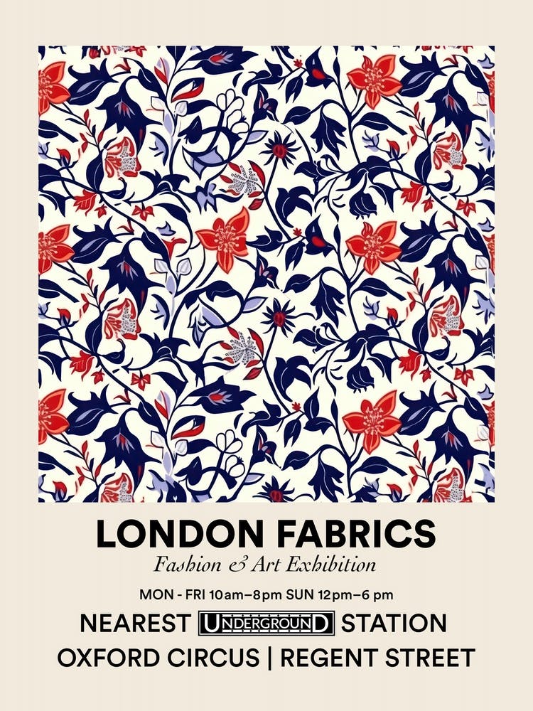 Poster Heather Heaven London Fabrics Floral Pattern 4