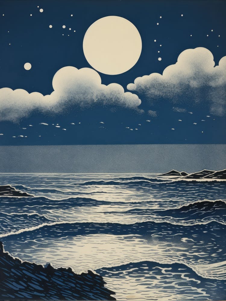 Moonlight Over The Ocean 3