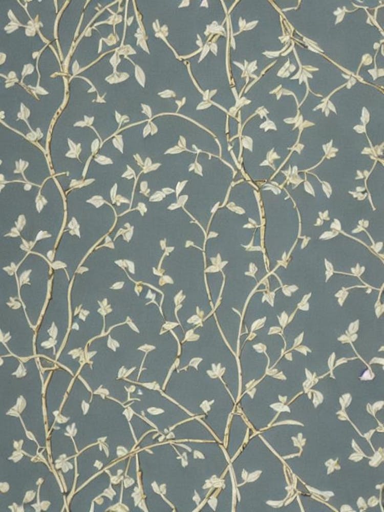 Gray Birch tree Vintage Botanical
