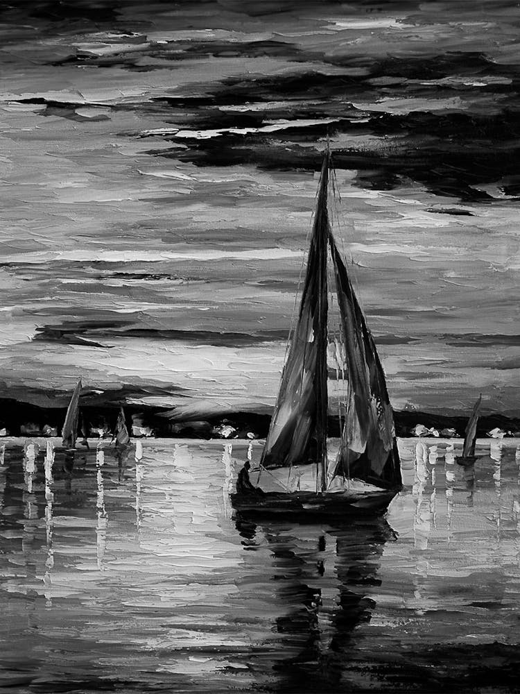 Sailboats At Night