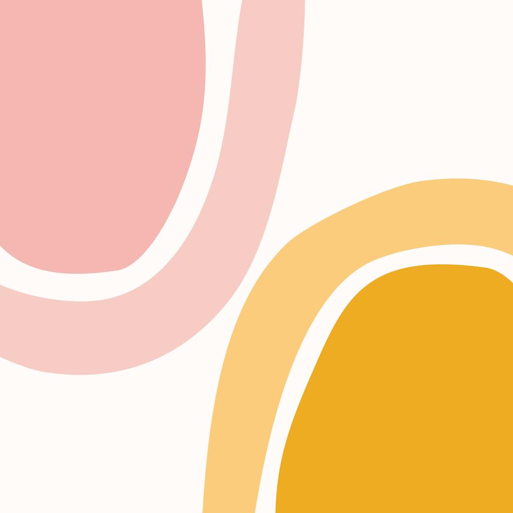 Abstract Shapes 36 In Modern Geometric Rainbow Mustard Yellow And Pale Pink 02