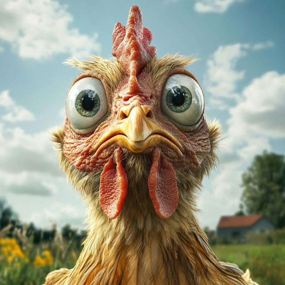 Chicken With Big Eyes